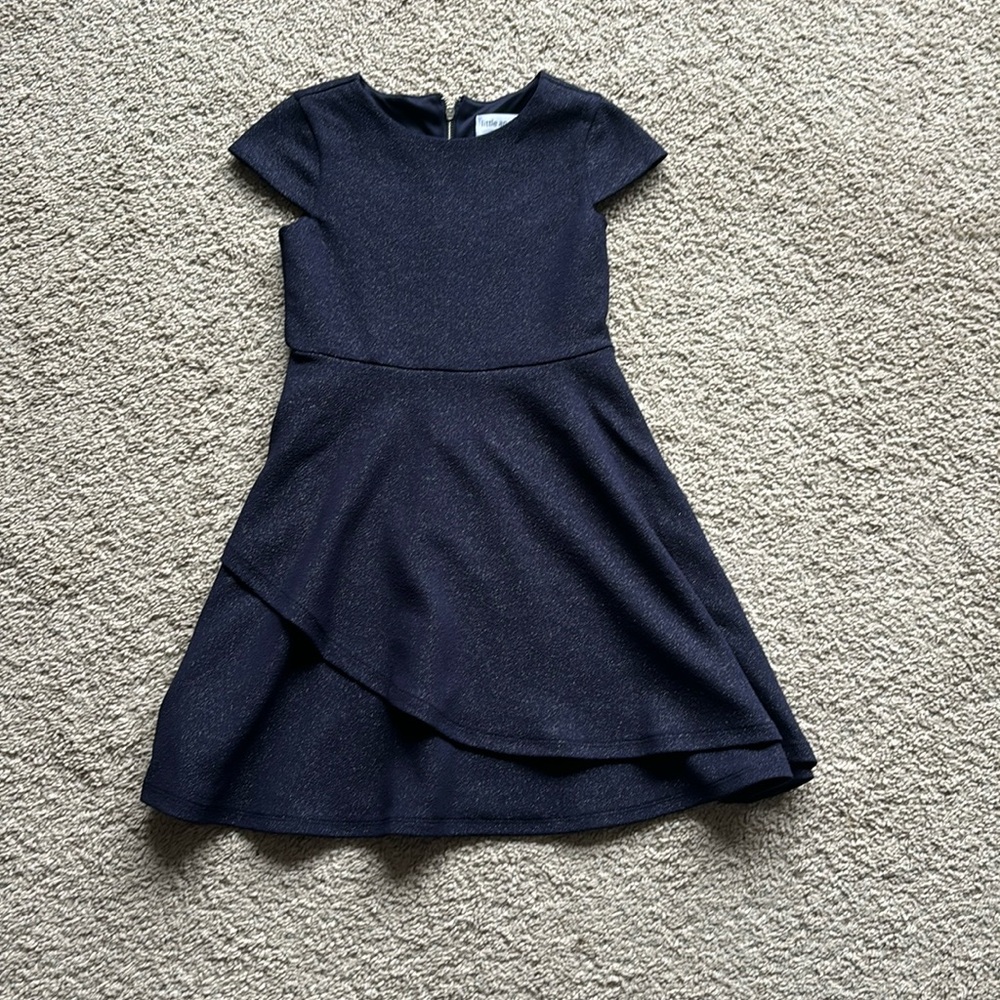 Little Angels girls’ dress.  6x. Navy blue with sparkle.